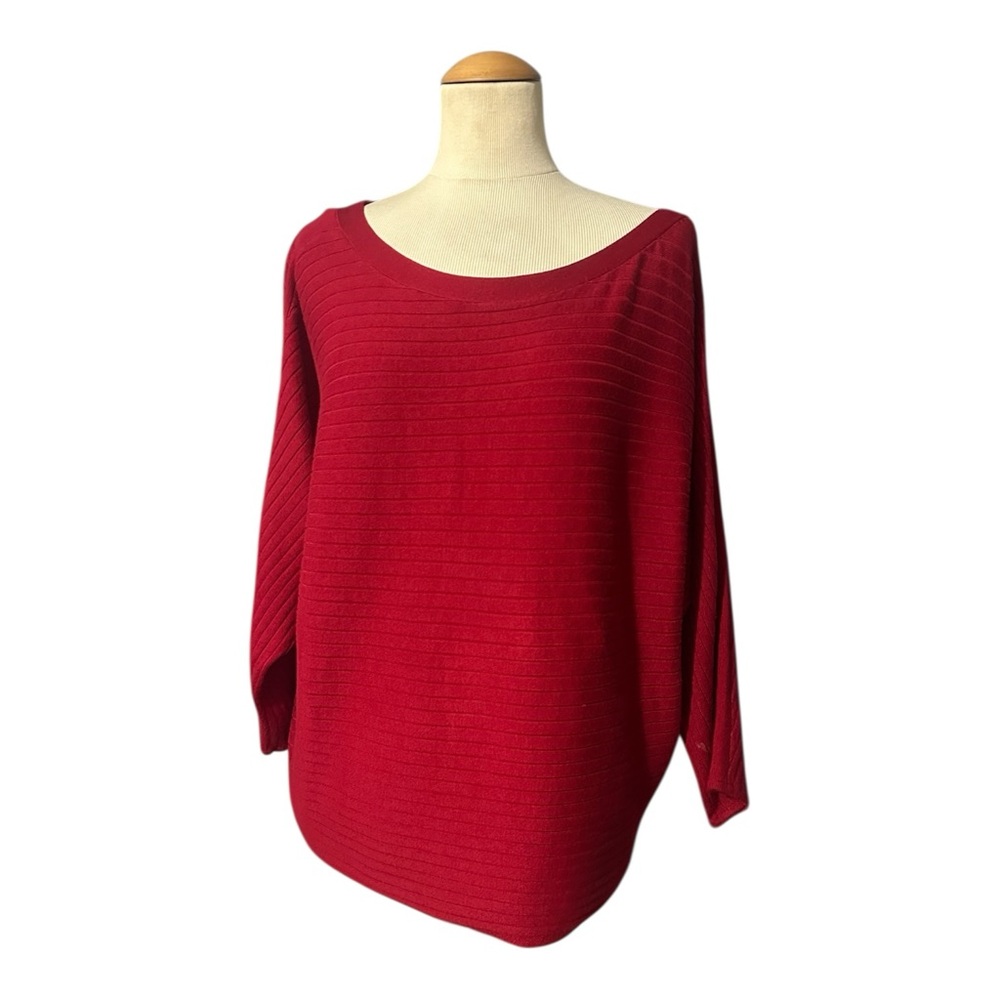 I.N Studio Boatneck Sweater NWT Red Medium